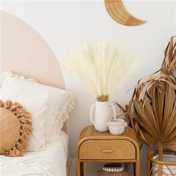 50PCS Faux Pampas Grass 26" Short Artificial Pompous Grass Floral Fake Grass - Picture 6 of 6